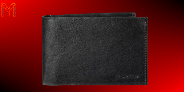 Calvin Klein Mens RFID Leather Minimalist Bifold Wallet 